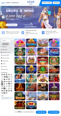 l'application et interface Paris Casino