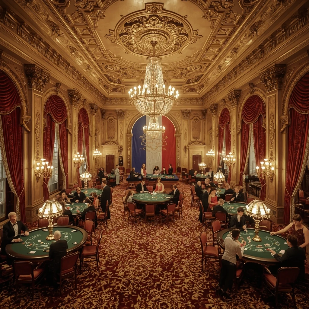 Le casino et le drapeau français PARIS CASINO